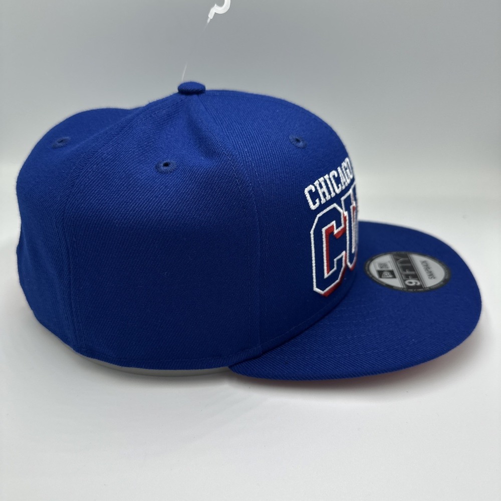 New Era Chicago Cubs Snapback Hat Mens OSFM Blue 9FIFTY MLB Game Day Cap NEW - Picture 6 of 8